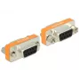 DeLOCK 65570 D-Sub 9 Pin (DB-9) Buchse zu Buchse Nullmodem Gender Changer, vergoldete Kontakte
