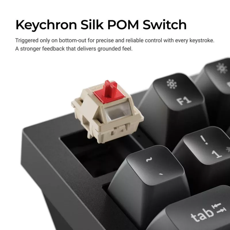 Mechanische Tastatur Keychron Q1 Ultra 8K — 75% Layout, USB + RF Wireless + Bluetooth, RGB, Schwarz