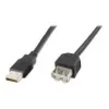 Digitus ASSMANN - USB-Verlängerungskabel - USB (W) auf USB (W) - 1,8 m (USB/USB 2.0) - vergossen - Schwarz (AK-300200-018-S)