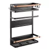 Maclean MC-910 Magnetregal für Kühlschrank/Waschmaschine, schwarz