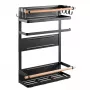 Maclean MC-910 Magnetregal für Kühlschrank/Waschmaschine, schwarz