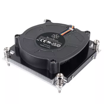 Prozessor-Luftkühler SILVERSTONE SST-XE01-1700A — 8-cm-Lüfter, 1000–5500 U/min, Dual-Kugellager, schwarz