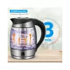 Forme FKG-448 Glas-Wasserkocher, 1,8 l, 2200 W, Temperaturregelung, Grau