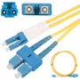 Glasfaserkabel Extralink EX.3616, FTTH G.652D, SC auf LC, 2 m, Vollduplex, gelb