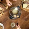 Fondue-Set Taurus FF2 2 L für 8 Personen, Edelstahlgehäuse, 1000 W, 230 V, schwarz/silber