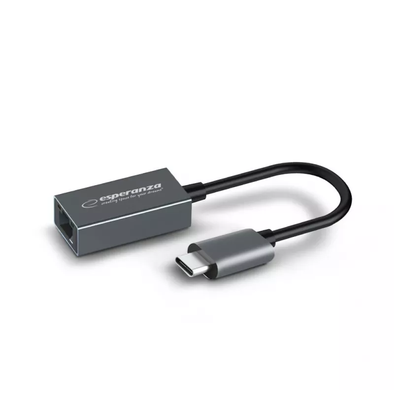 Esperanza ENA102 USB-C auf RJ45 Gigabit-Ethernet-Adapter