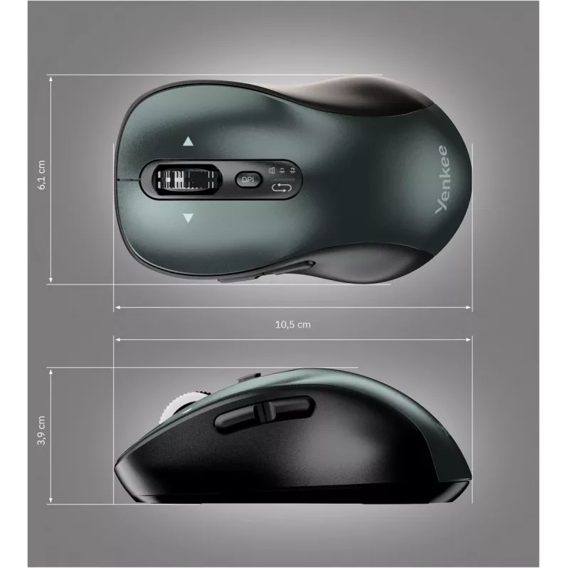 YENKEE YMS 2010BK GYRO Dual Wireless Maus, Bluetooth + USB 2,4 GHz