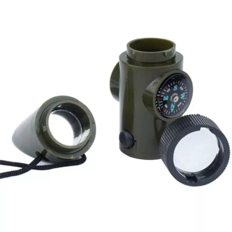 Mil-Tec SP.22073 Survival-Pfeife 6-in-1, olivgrün