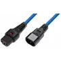 Microconnect MC-C13C14LOCK-1.5MB Stromkabel Blau 1,5 m C13-Kupplung C14-Kupplung