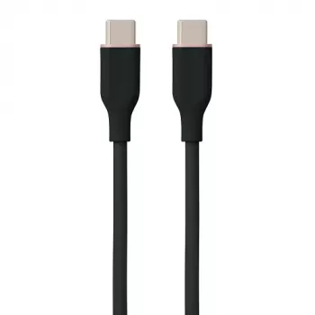 Silicone-Kabel USB Typ-C auf Typ-C, 60 W (Schwarz, 1 m)