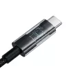 Baseus Gem USB A auf USB C Schnellladekabel 2 m 100 W Schwarz