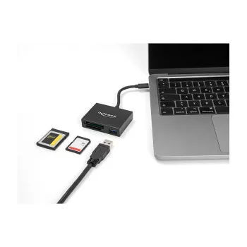 DeLOCK USB-C Kartenleser für XQD- und SD-Speicherkarten USB 5 Gbit/s