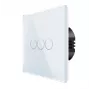 Touch-Wandschalter Spring 3-fach Glas Weiß — Modell 0