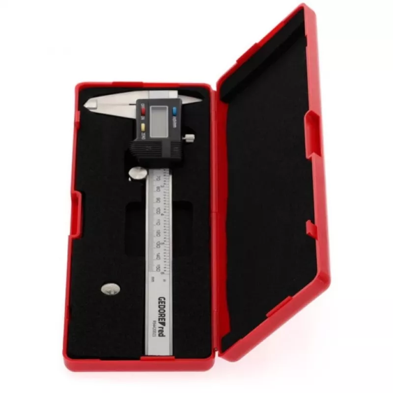 Gedore RED R94420021 3301430 digitaler Messschieber, 0–153 mm, mm/Zoll, grau