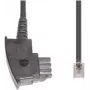 Telefonkabel e+p T 44/3 3 m Transparent Schwarz