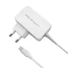 Qoltec 51039 65 W USB-C-PD-Netzteil, 5–20,3 V, 2–3,25 A, integriertes USB-C-Kabel, Weiß