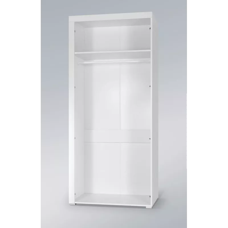 Cama Meble SAMBA 1 BI/BI Kleiderschrank, weiß / weiß glänzend
