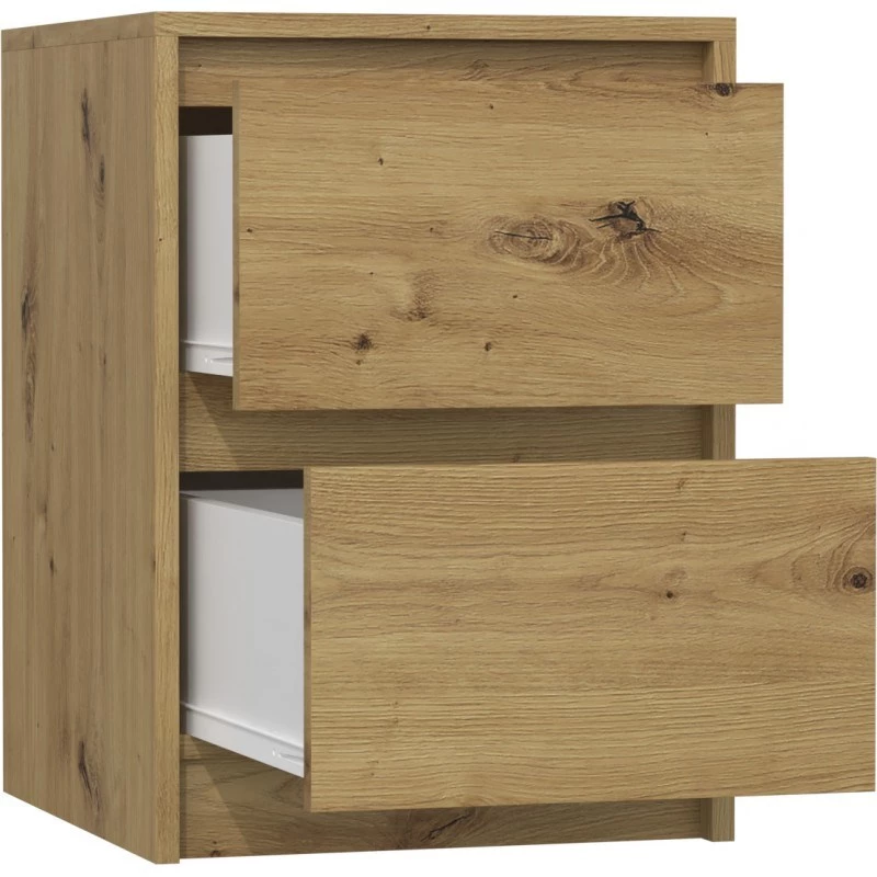 Topeshop K2 ARTISAN nightstand/Nachttisch 2 Schublade(s) Eiche
