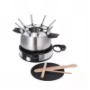 Severin FO 2471 Fondue- und Crêpe-Kombination, Schwarz/Edelstahl