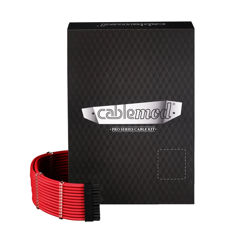Modulares gesleevtes 12VHPWR-Kabelkit CableMod RT-Series Pro ModMesh StealthSense Red – CM-PRTS-16X2KIT-NKR-R