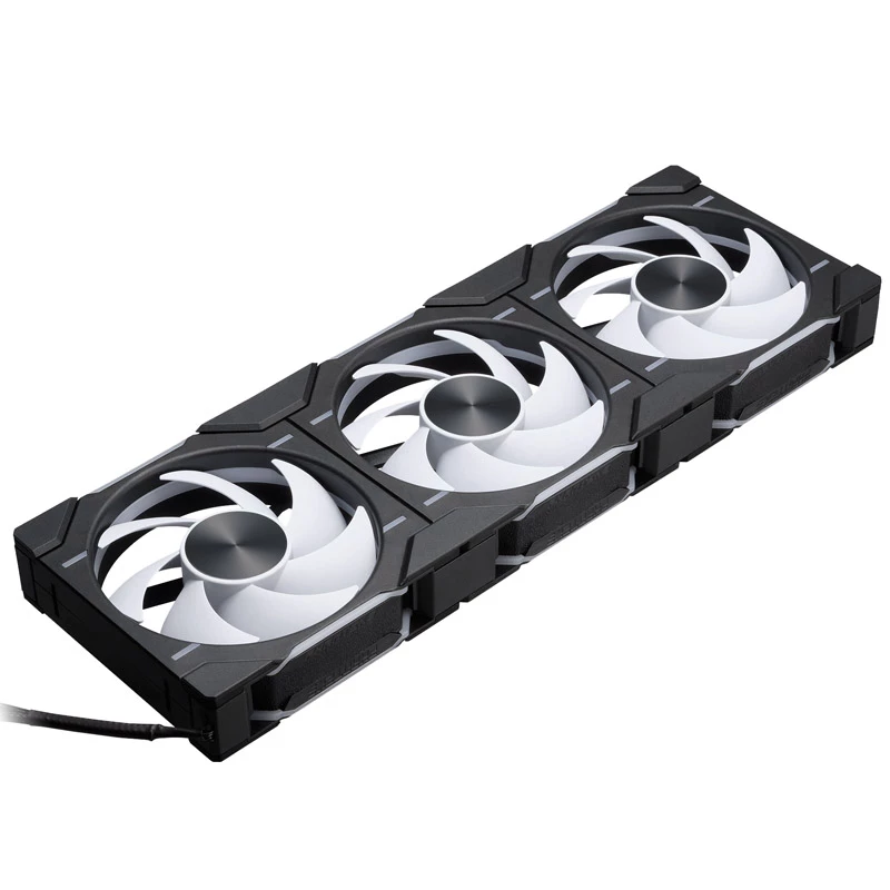 Phanteks D30 PH-F120D30_DRGB_PWM_BK01_3P 120-mm-PWM-D-RGB-Gehäuselüfter, Regular Airflow, 3er-Pack, schwarz