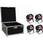 EUROLITE Set 4x LED IP PAR 3x9W SCL Spot mit Koffer