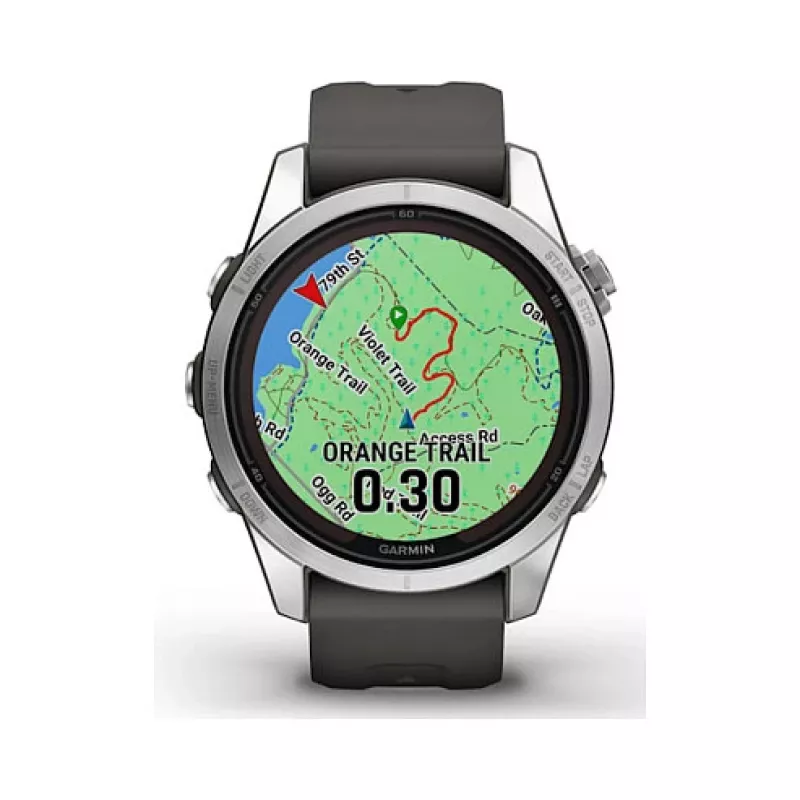 Garmin fēnix 7S Pro 3,05 cm (1,2 inch) MIP 42 mm Digital 240 x 240 Pixel Touchscreen Silber Wi-Fi GPS (Satellit)
