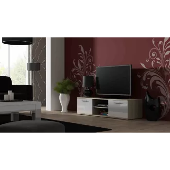 Cama TV-Ständer SOHO 140 Sonoma-Eiche/weiß glänzend
