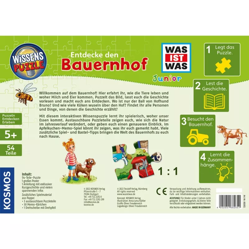 Kosmos 682651 Puzzle Kinderpuzzle 54 Stück(e) Bauernhof