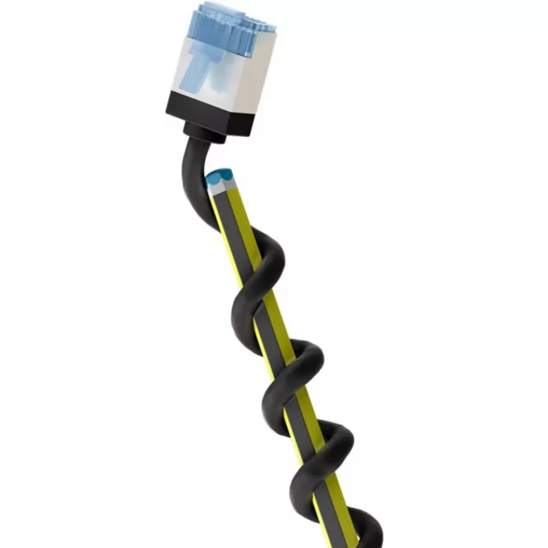 Goobay Ultra-Flexibles CAT 6A Patchkabel schlank U/FTP Schwarz – extra-kurzer Stecker (74320)