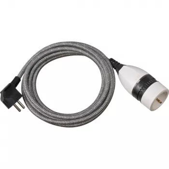 Brennenstuhl 1161830 Verlängerungskabel, 3 m, 1 AC-Ausgang, Indoor, Schwarz-Weiß (1161830)