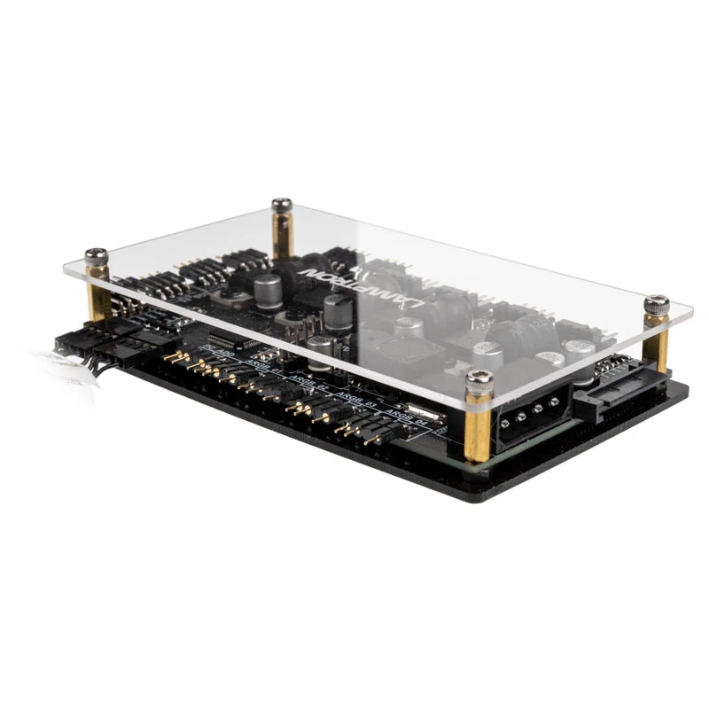 Lüfter- und RGB-Controller Lamptron RW460 für Wasserkühlungssysteme — Schwarz