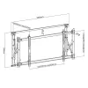 TV-Videowandhalterung MACLEAN MC-845 VESA 600x400mm Halterung für Displays