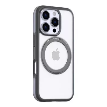 Cover Torras Ostand R Fusion iPhone 16 Pro 15.5 cm Grau Transparent