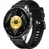 Huawei WATCH GT 6 46 mm Smartwatch, 1,47" AMOLED 466 x 466, Touchscreen, GPS, 64 GB, schwarzes Fluorelastomer-Armband