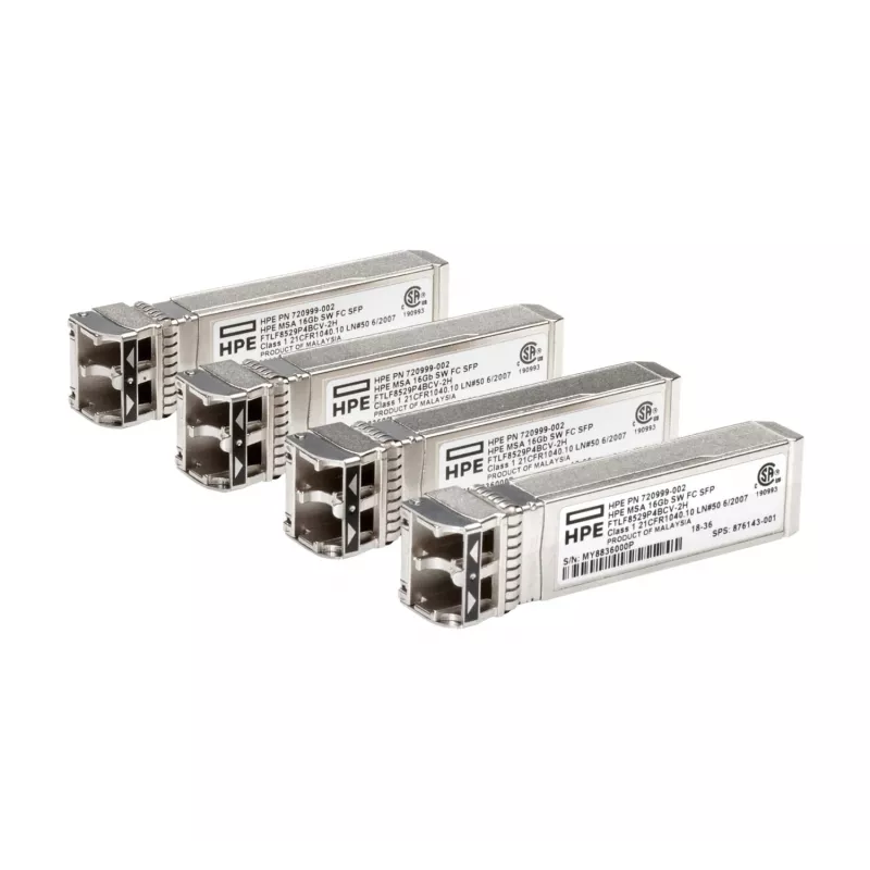 HPE C8R24B 16Gb Kurzwellen-Fibre-Channel-SFP+-Transceiver-Modul, 4er-Pack