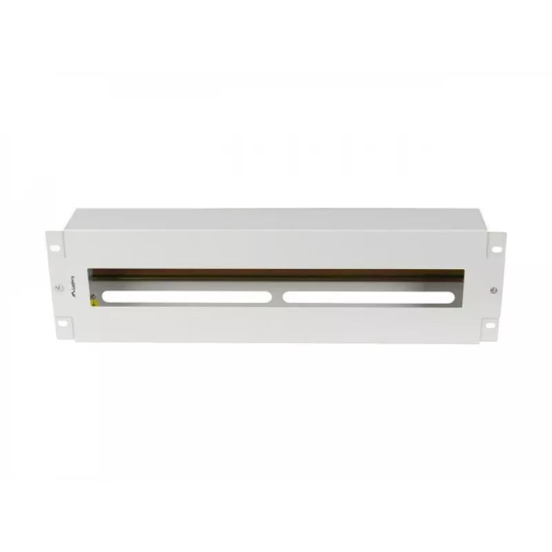 Lanberg AK-VDP103-S 19-Zoll 3U Spannungsverteilerpanel mit DIN TS-35 Schiene, Grau