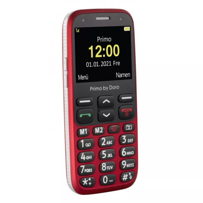 Doro Primo 368 Mobiltelefon, 2,3 Zoll, 3 MP, 1000 mAh, Rot