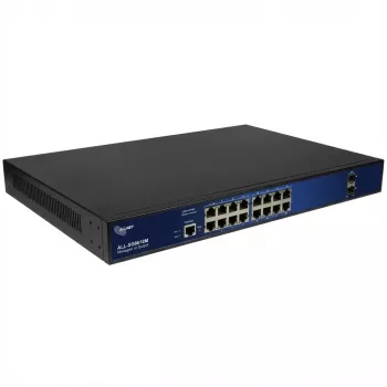 ALLNET ALL-SG8618M Managed Switch, 16x Gigabit + 2x SFP, 19 Zoll