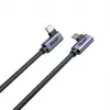 USB‑C-Kabel Unitek C14147ABK01 90°–90° PD 100W 0,5 m, abgewinkelt-zu-abgewinkelt, schwarz