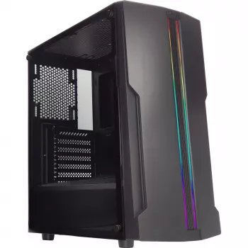 PC-Gehäuse Xilence Performance C XILENT BLADE X512.RGB Midi Tower Schwarz