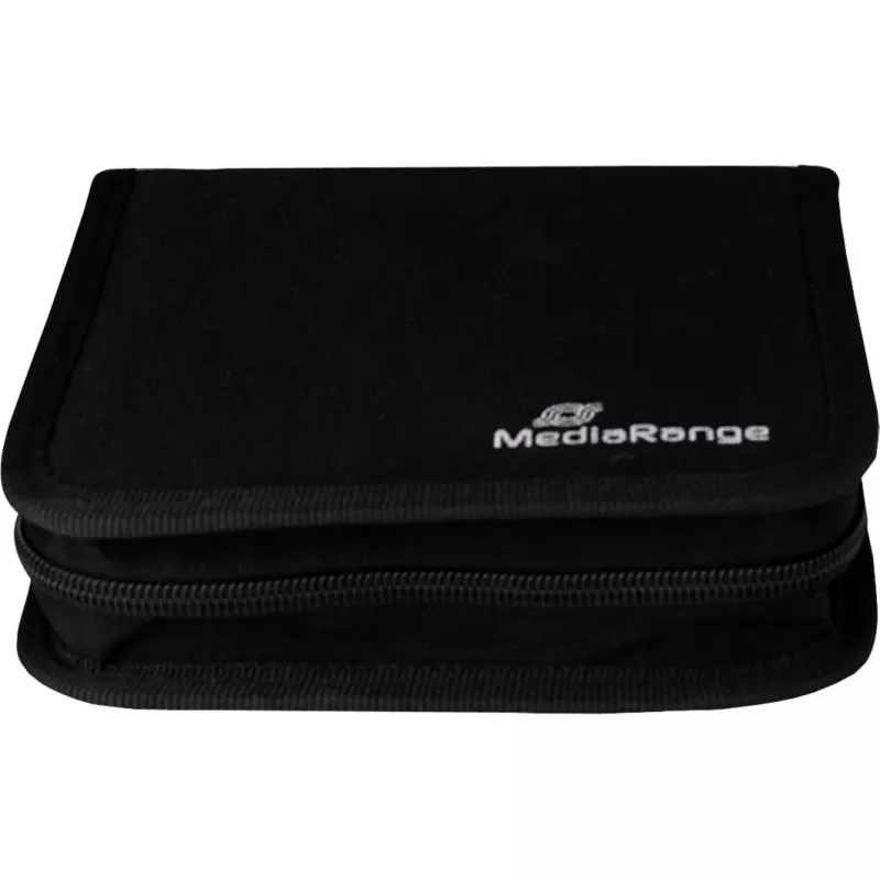 MediaRange BOX50 Tasche für 24 CDs/DVDs, schwarz