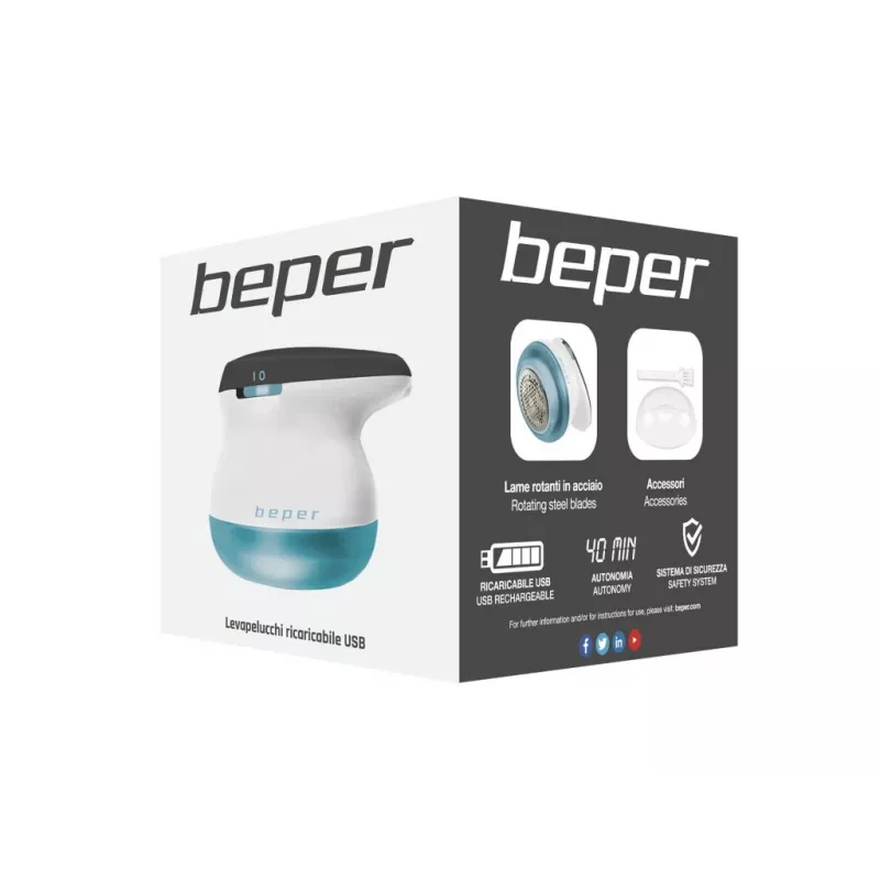 Beper 50.245 USB-wiederaufladbarer Fusselentferner