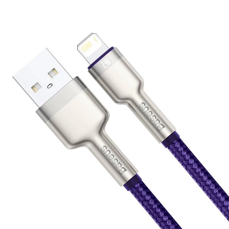 USB-A-auf-Lightning-Kabel Baseus 1 m — USB-Datenkabel, lila