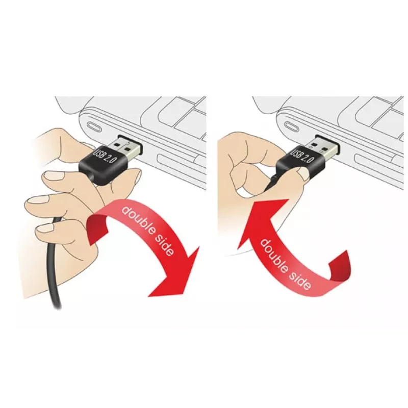 USB-Kabel DeLOCK 1m USB 2.0 A - B m/m Schwarz