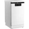 BEKO Freistehender Geschirrspüler BDFS26120WQ, Energieeffizienzklasse E, Breite 45 cm, 6 Programme, Inverter-Motor, dritte Schublade, Weiß