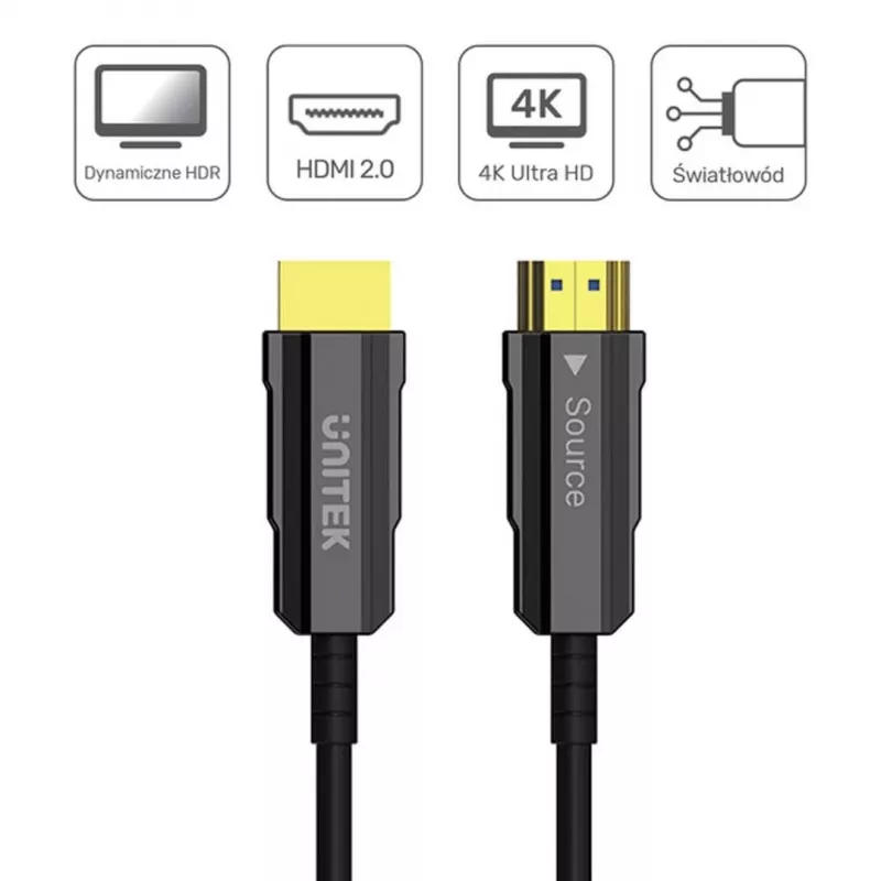 Unitek HDMI Optisches Kabel C11092ASL01 4K 60Hz, 15 m Länge
