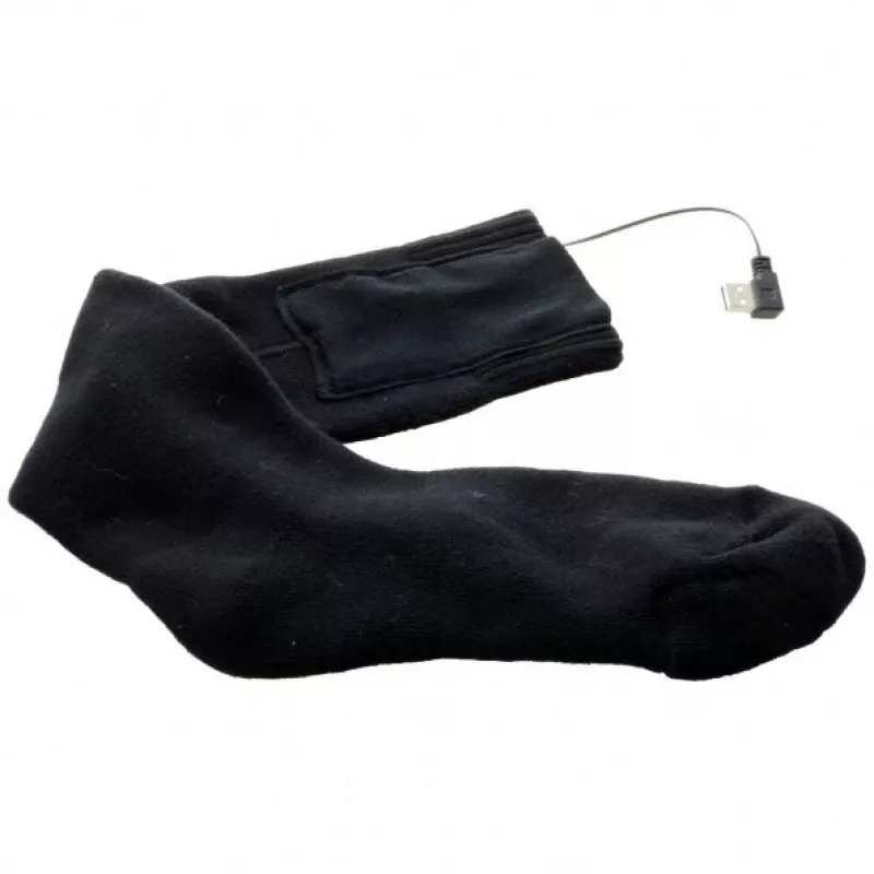 Glovii GQ2L beheizbare Socken, Größe L (41-46), schwarz