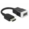 Delock 65587 Adapter HDMI-A Stecker auf VGA (D-Sub 15) Buchse mit Audio, schwarz/weiß