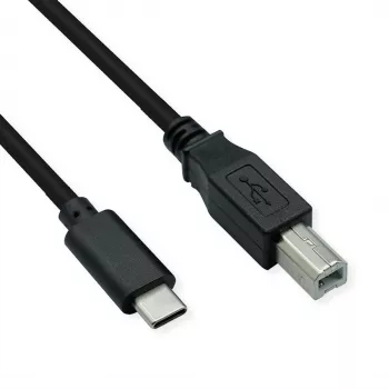 ROLINE USB 2.0 Typ-C-Kabel, C - B, ST/ST, schwarz, 4,5 m (11.02.8338)